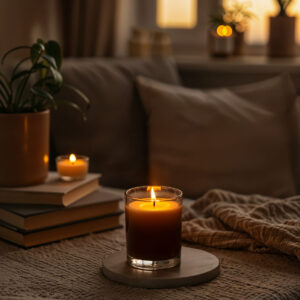 Amber Hearth Candle